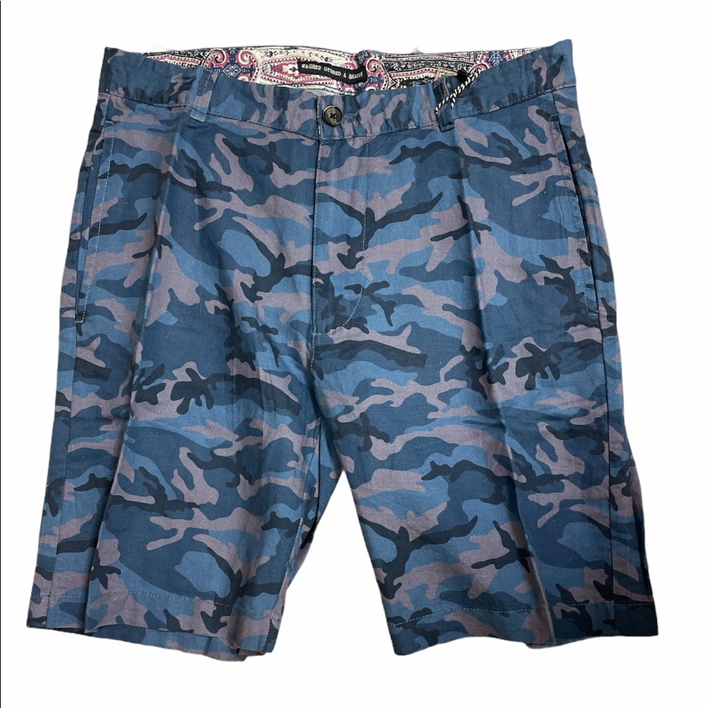 Men’s Blue/Grey Camo Shorts Sz 36